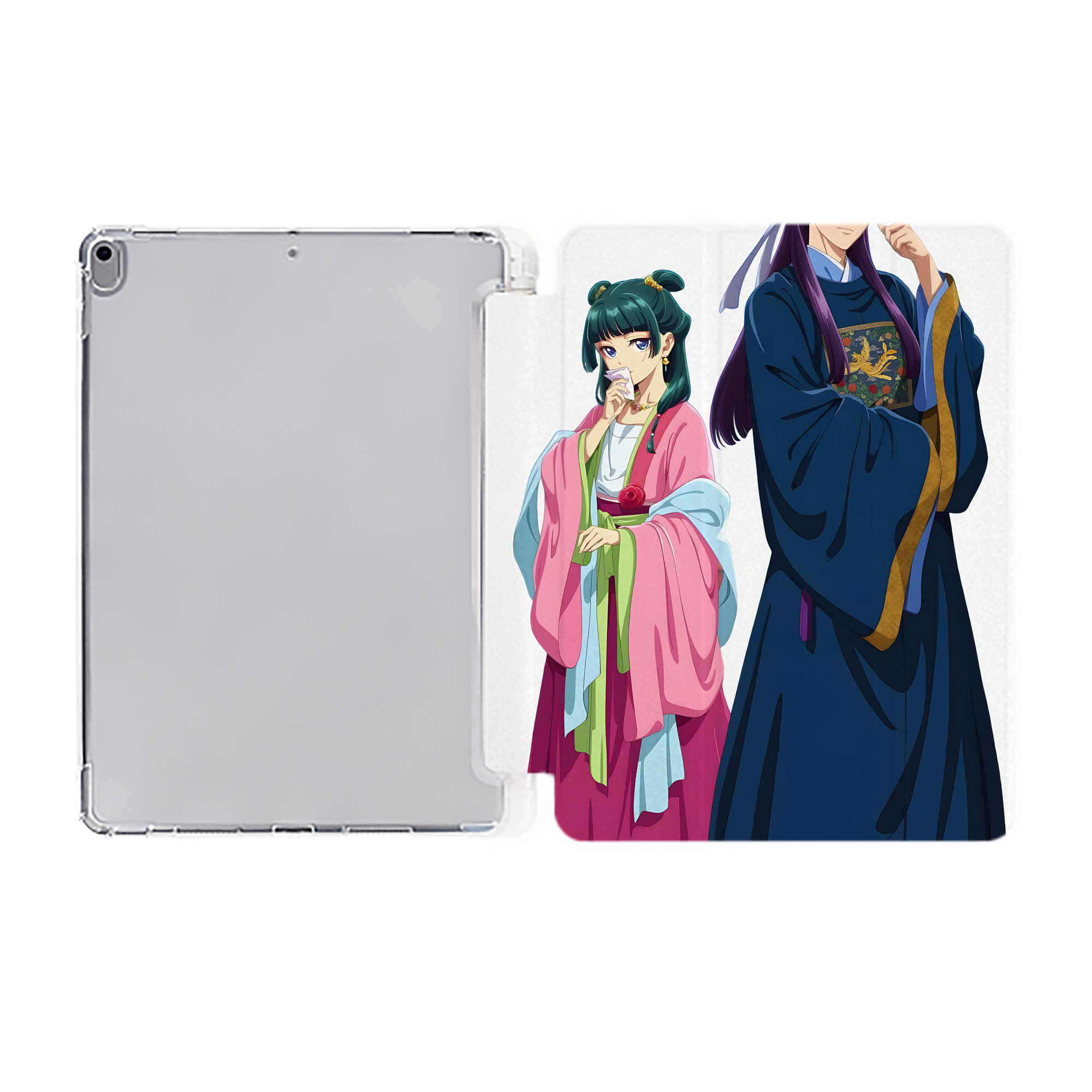 （画像用） 薬屋のひとりごと The Apothecary Diaries IPad ケース ペン収納付き 三つ折りスタンド PUレザー×シリコン 対応機種9.5/10.5/10.9インチ